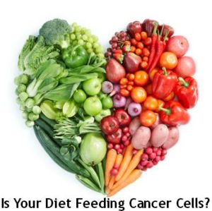 heart shape by various vegetables and fruits